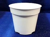 4" Round White Pot